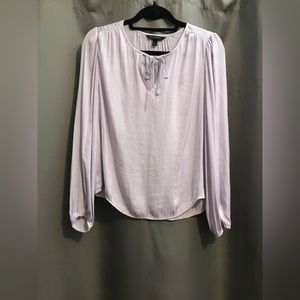 Banana republic lavender keyhole long sleeve blouse size s